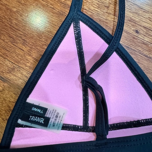 Triangl Swimwear Pink and Black Bikini Top - Picture 4 of 4
